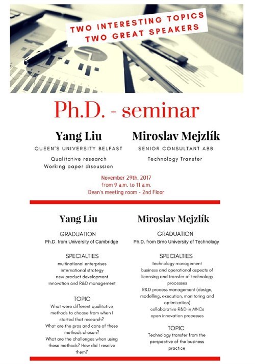 Ph .D. Seminar ESF